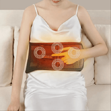 Lumbar Waist Massage Belt, 10W Lower Back Heat Therapy Belt with 3 Temperature Settings & 3 Vibrating Mode for Pain Relief of Abdominal Stomach Lumbar Muscle Strain - Imported from UK